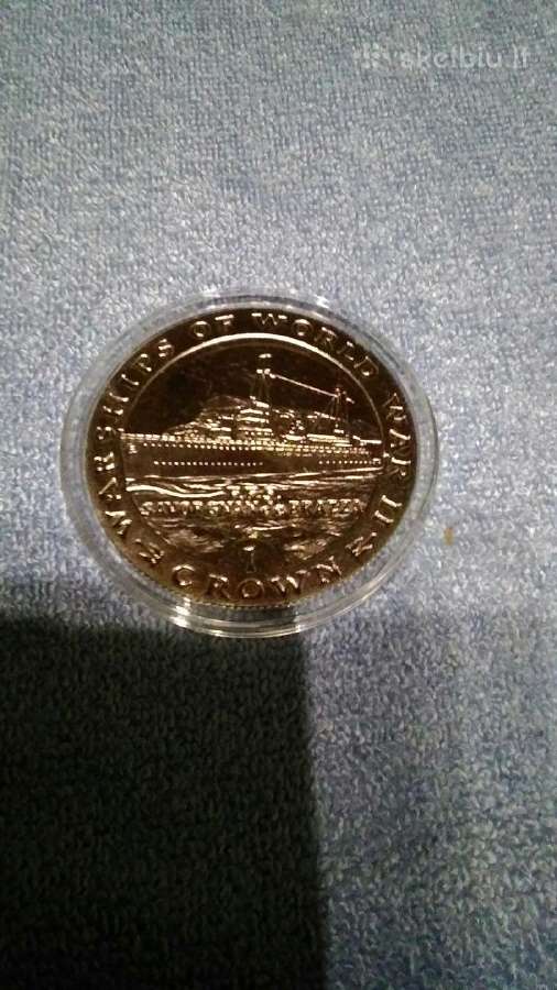 Moneta , Gibraltar , 1993 m. 1 crown , cu-ni