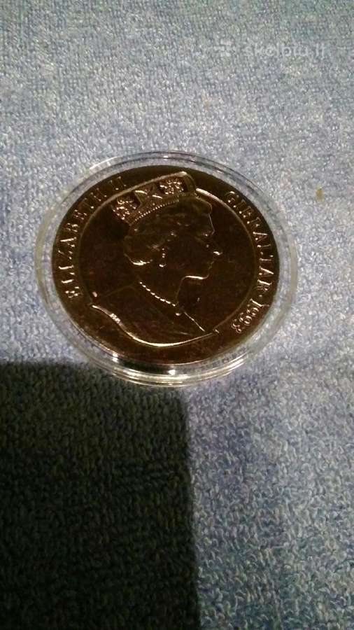 Moneta , Gibraltar , 1993 m. 1 crown , cu-ni - nuotraukos Nr. 2