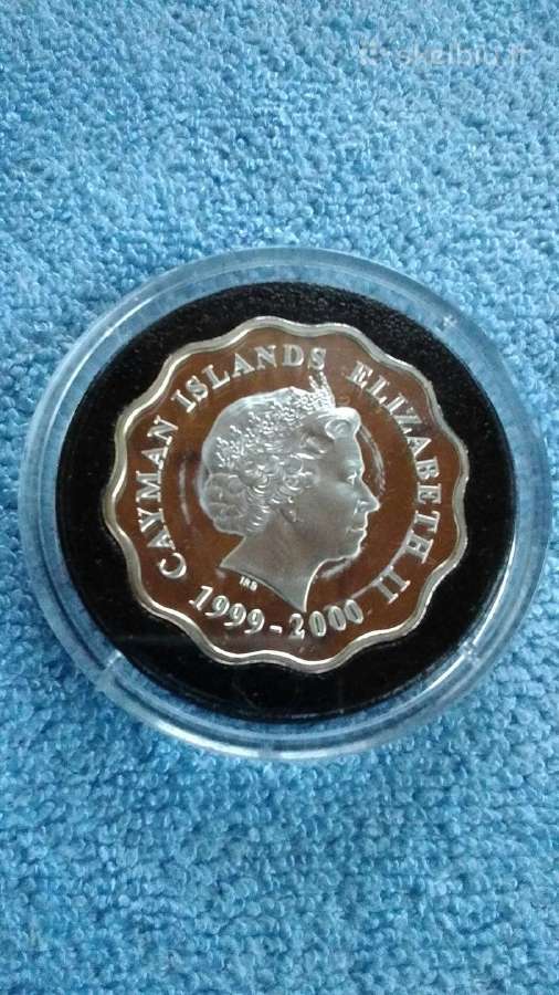 Moneta, Cayman islands, 2000 m. 2 dollars, Ag - nuotraukos Nr. 2