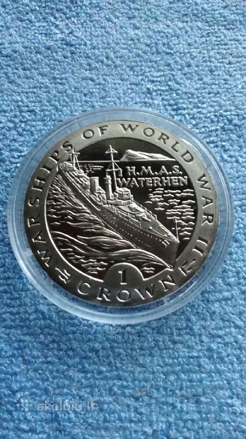 Moneta, Gibraltar, 1993 m. 1 krona, cu-ni