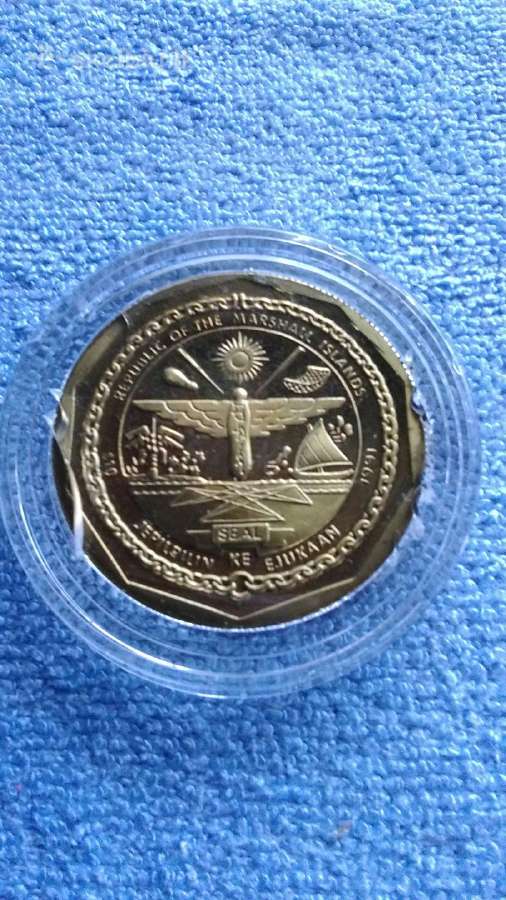 Moneta, Marshall island, 1991 m. 10 dollars, cu-ni - nuotraukos Nr. 2