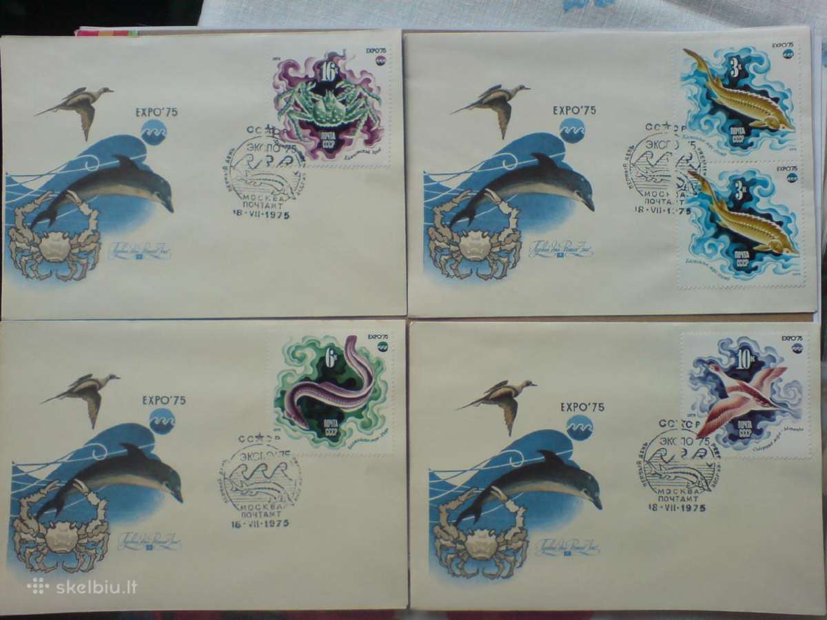 Vokai delfinai fauna (6vnt.) - 1975m.