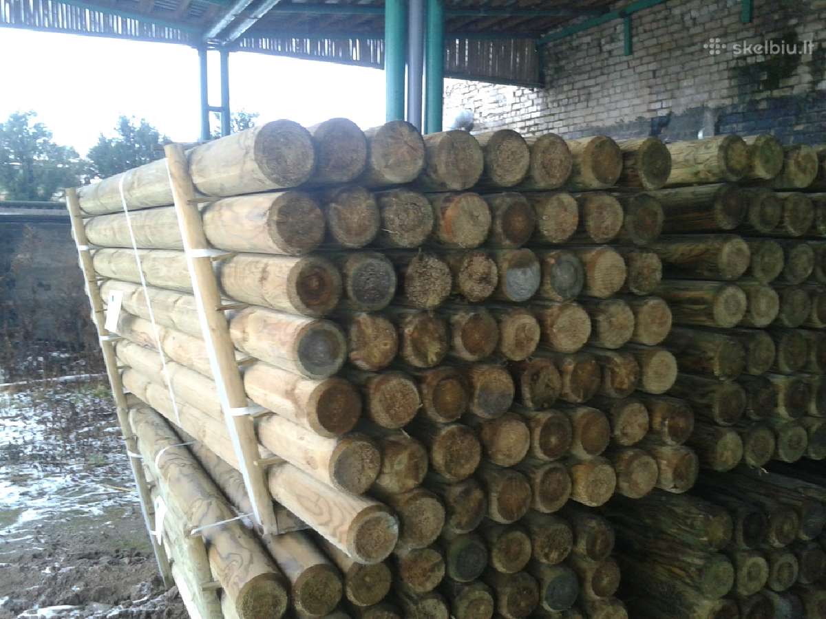 Kuolai tekinti mediniai, impregnuoti 3-4kl