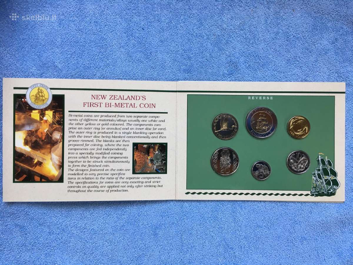 Monetu rinkinys, New Zealand, 1994m, cu-ni