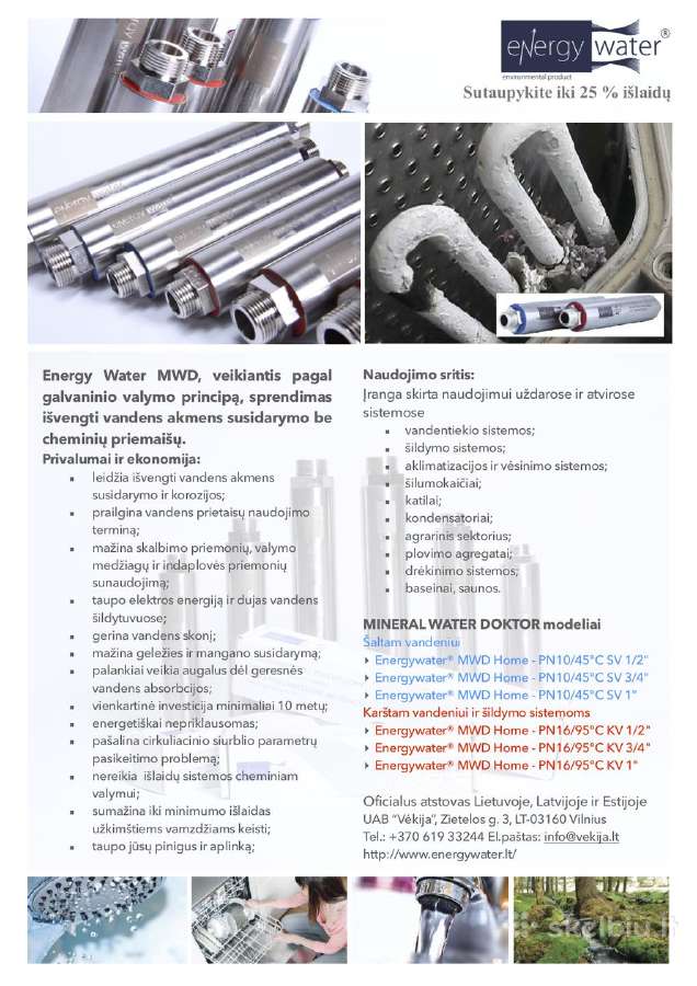 Nukalkintojas Energywater Mwd ir Elt - nuotraukos Nr. 3