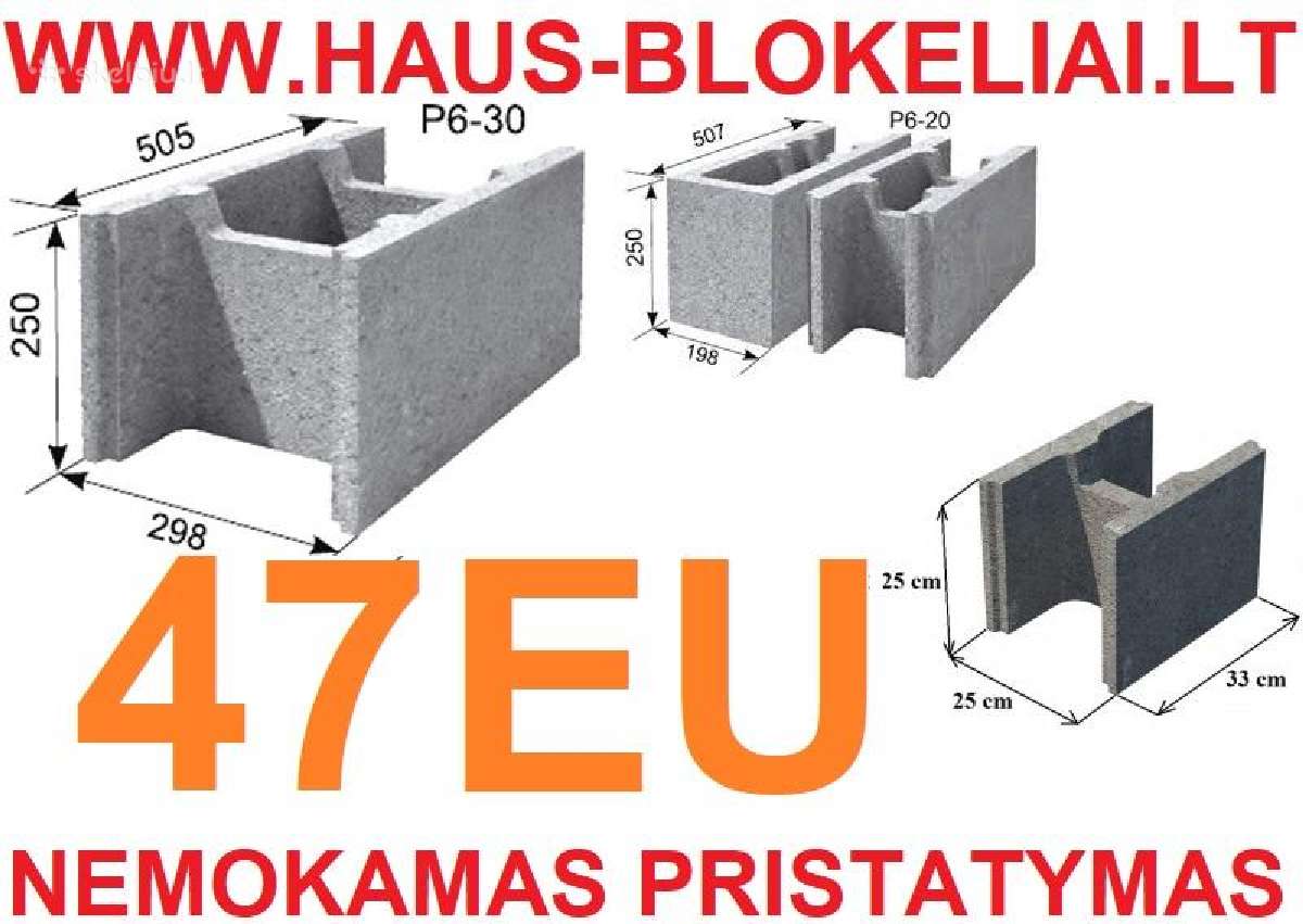 Haus Blokeliai pamatų / mūro Nemokamas Pristatymas - nuotraukos Nr. 2