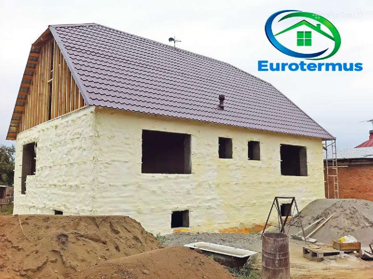 Šiltinimas uždarų ir atvirų porų poliuretanu,vata - nuotraukos Nr. 3