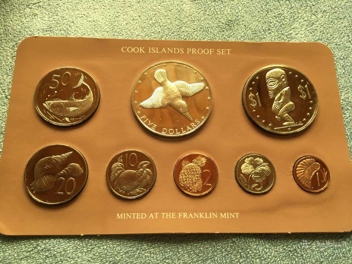 Monetu rinkinys Cook isl1976m, 1 dollar sidabras