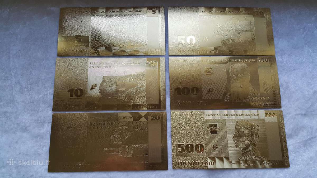 Suvenyriniai aukso spalvos euro banknotai - nuotraukos Nr. 5