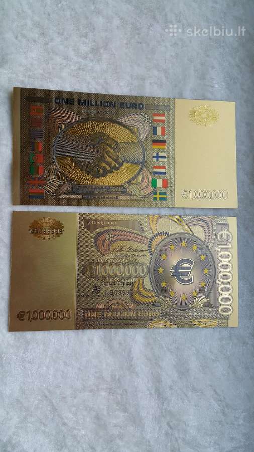 Suvenyriniai aukso spalvos euro banknotai - nuotraukos Nr. 11