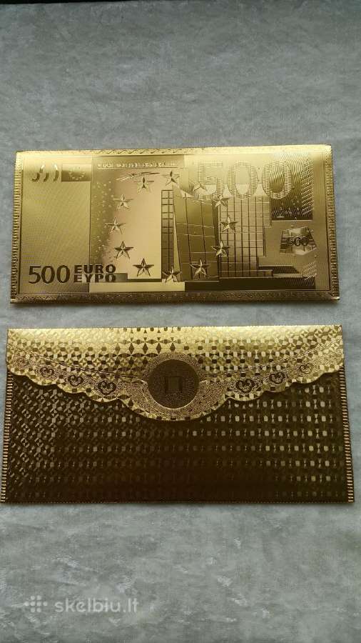 Suvenyriniai aukso spalvos euro banknotai - nuotraukos Nr. 13