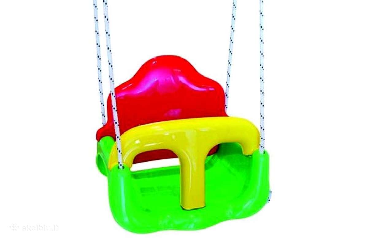 Medinės ir plastmasinės sūpynės su apsauga - nuotraukos Nr. 3