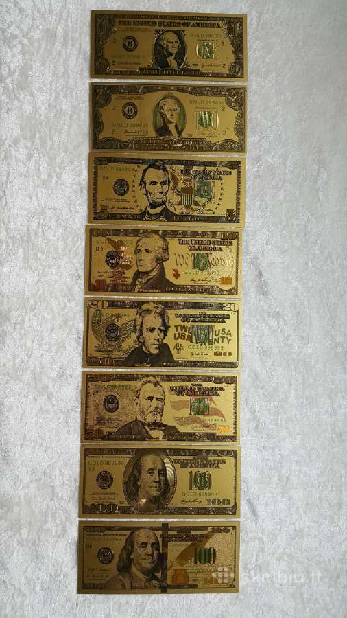 Suvenyriniai aukso spalvos euro banknotai - nuotraukos Nr. 7