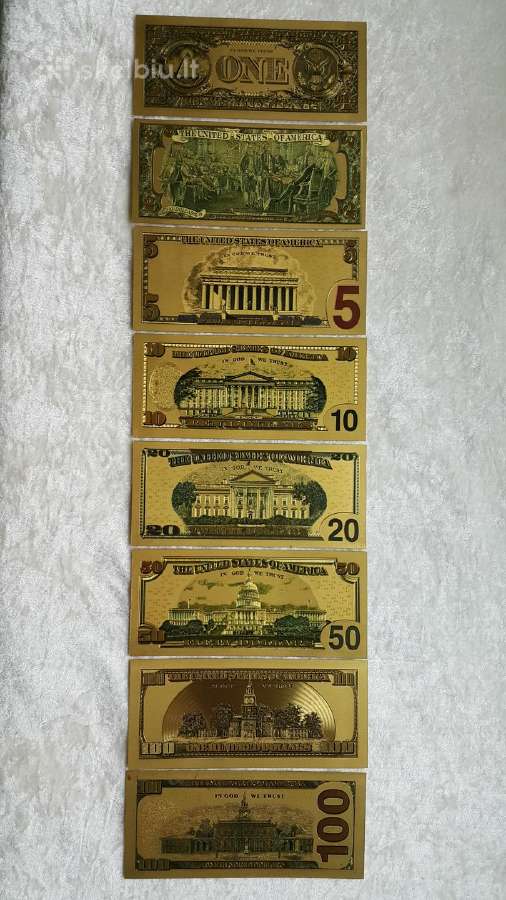 Suvenyriniai aukso spalvos euro banknotai - nuotraukos Nr. 8