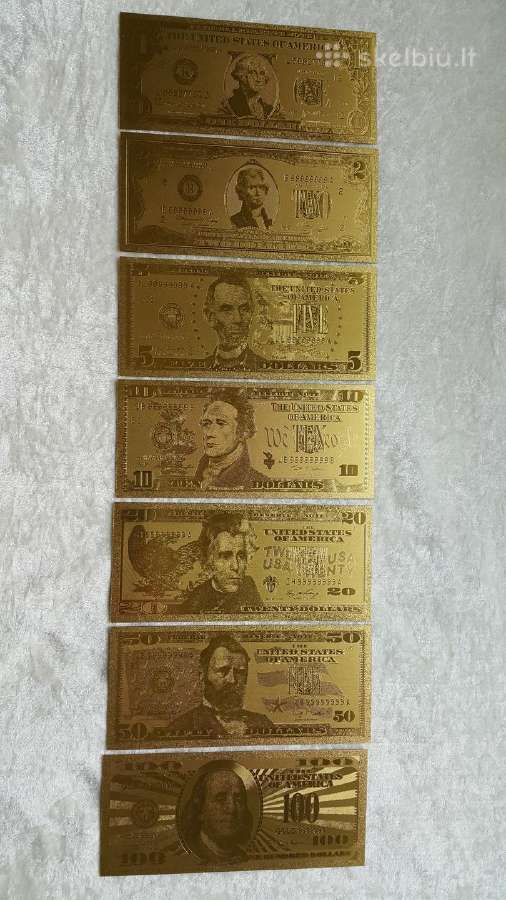 Suvenyriniai aukso spalvos euro banknotai - nuotraukos Nr. 9