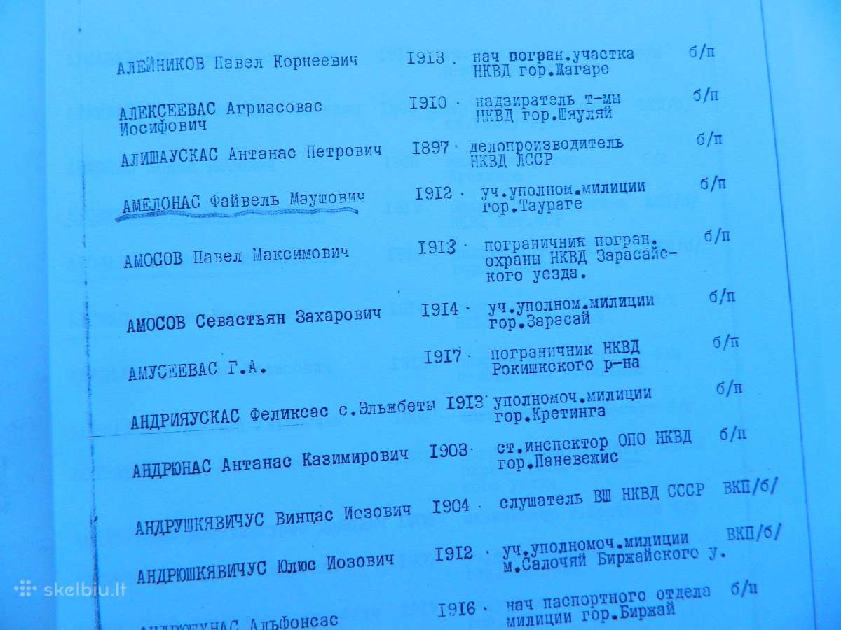 Nkvd Kgb buvusiu visos Lietuvos darbuotoju 90 lapu - nuotraukos Nr. 3