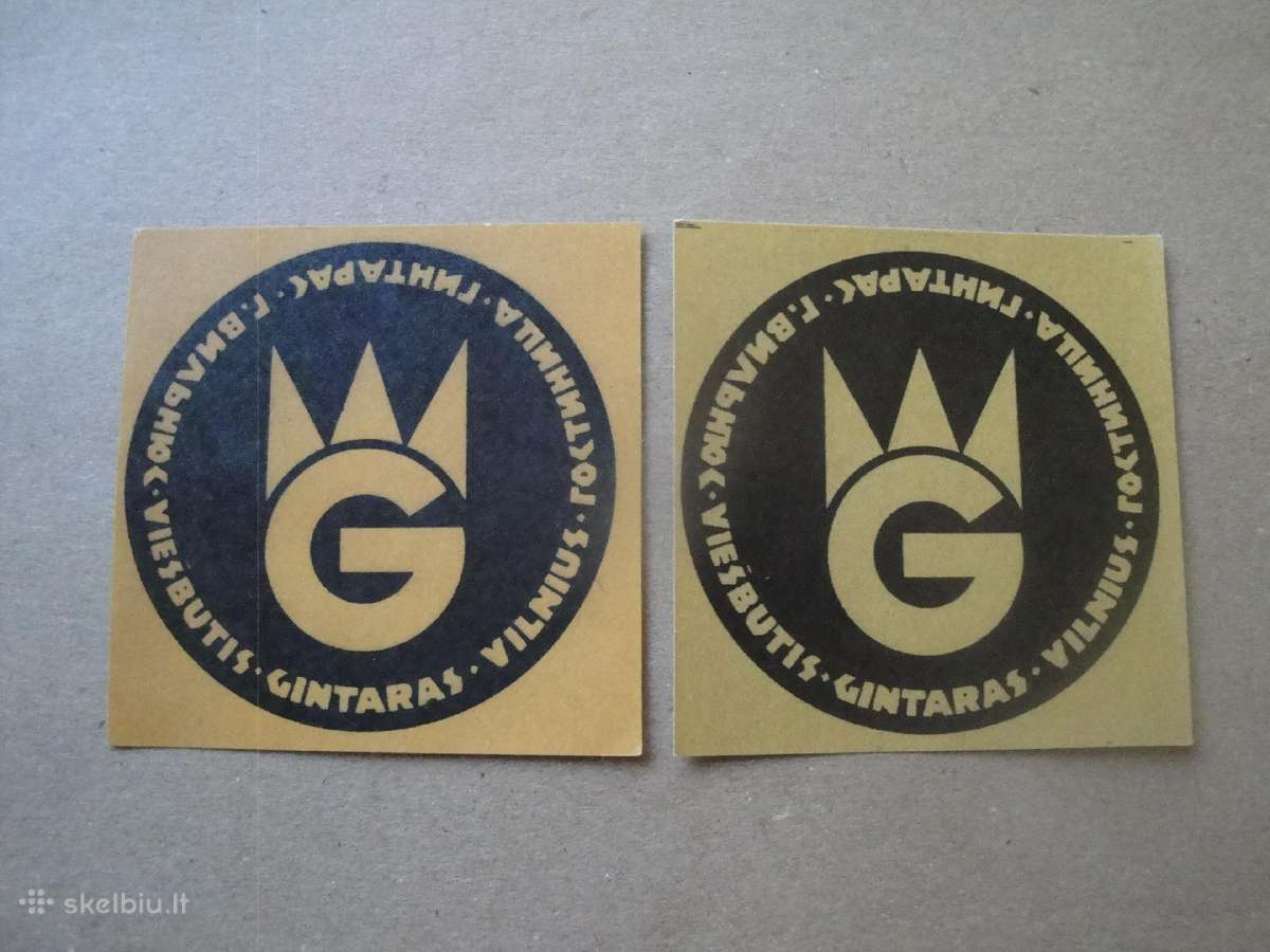 Senos reklaminės viešbučio ,Gintaras" etiketės