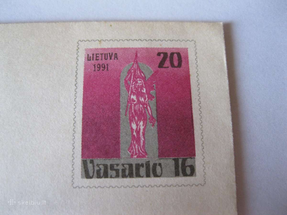 1991 Metu Pasto Vokas – Nepanaudotas. Kolekcinis - - nuotraukos Nr. 2