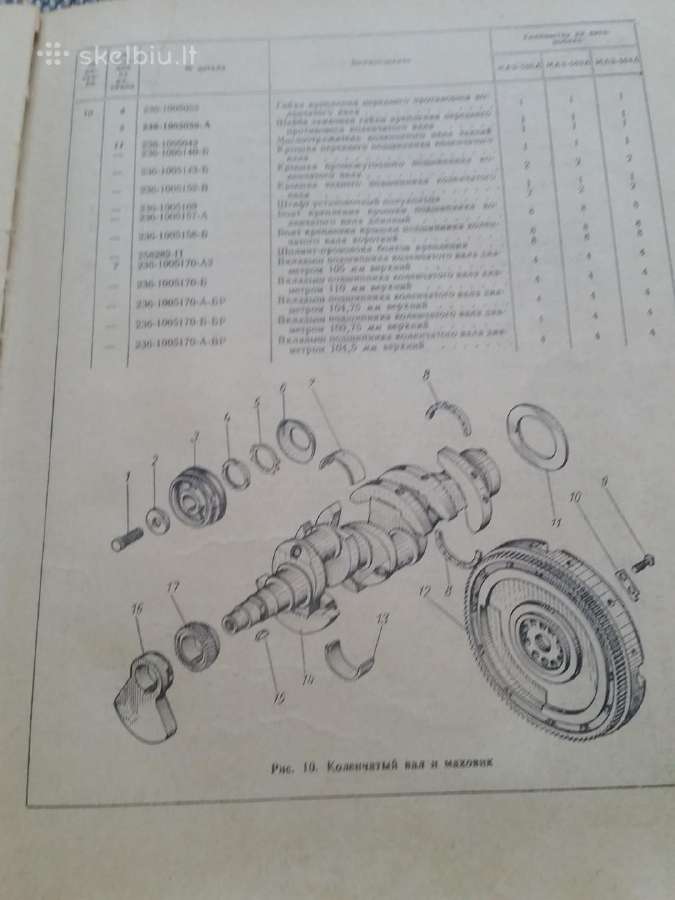 Maz 500a,503a,504a detalių katalogas - nuotraukos Nr. 5