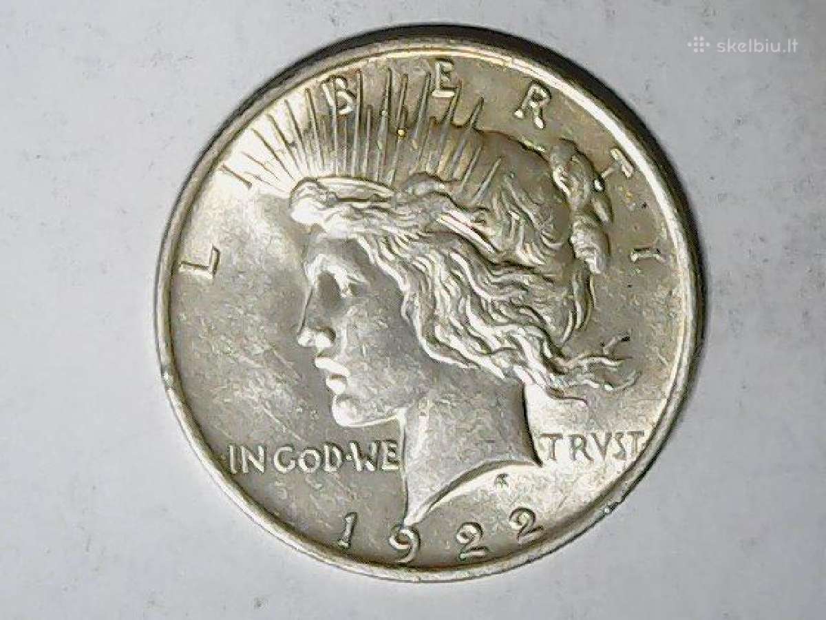 JAV 1 doleris, 1922 | Skelbiu.lt JAV 1 doleris, 1922