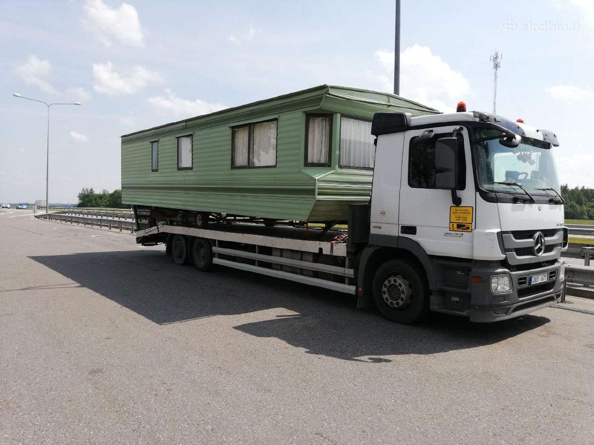Mobiliu nameliu,karavanu, kemperiu transportavimas
