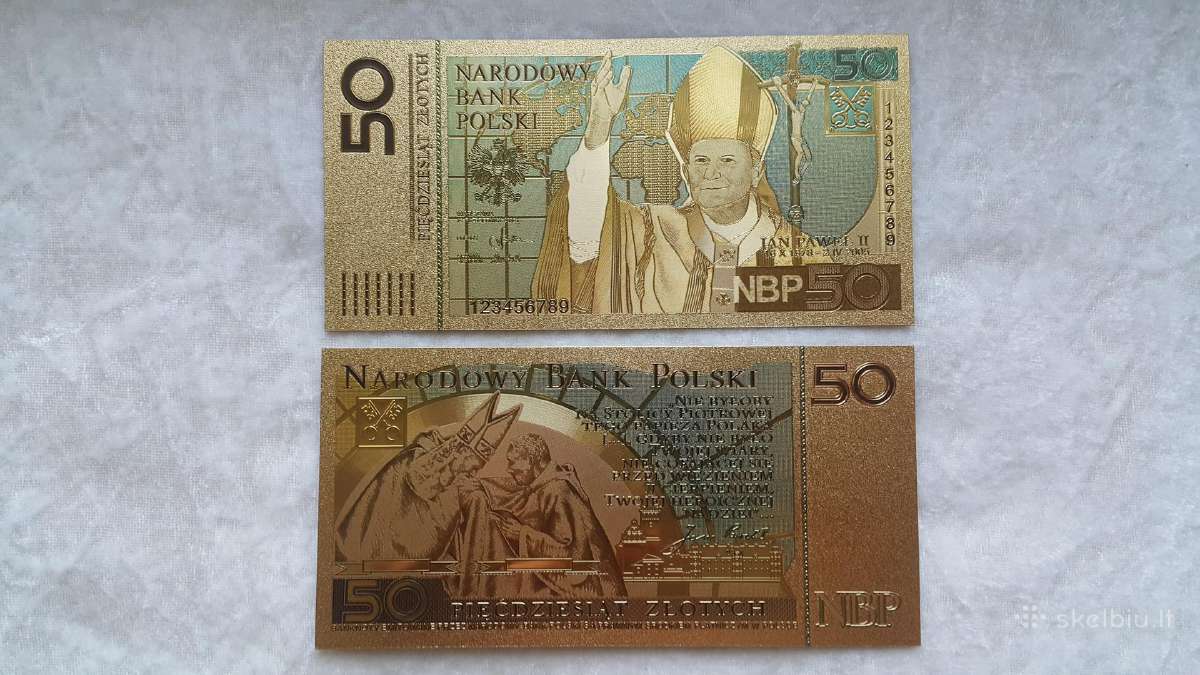Suvenyriniai aukso spalvos euro banknotai - nuotraukos Nr. 20