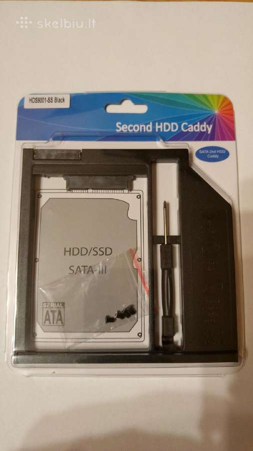 Dvd HDD SSD universalus adapteris 9.5-12mm - nuotraukos Nr. 3