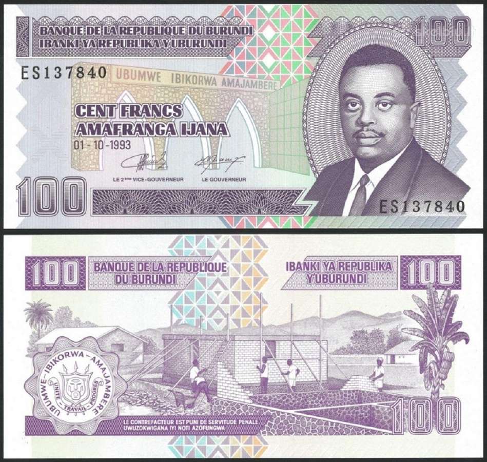Burundis 100 Francs 2001m. P37c Unc | Skelbiu.lt Burundis 100 Francs 2001m. P37c Unc