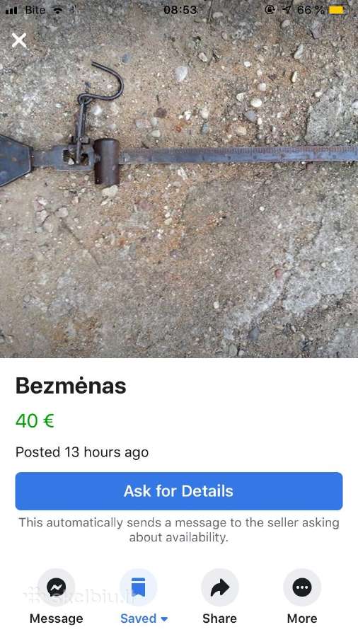 Parduodu senovini bezmėna