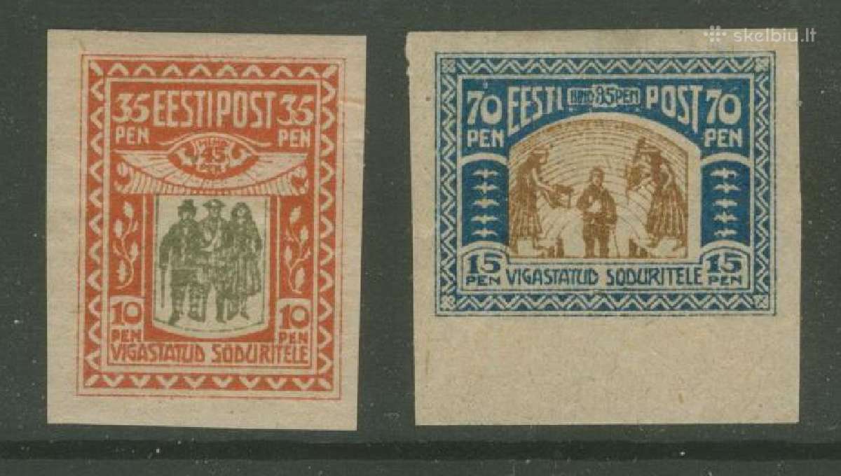 Estijos (1918-1938) pašto ženklai 1dalis - nuotraukos Nr. 6