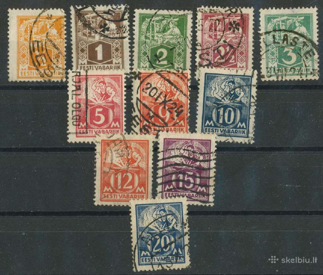 Estijos (1918-1938) pašto ženklai 1dalis - nuotraukos Nr. 8