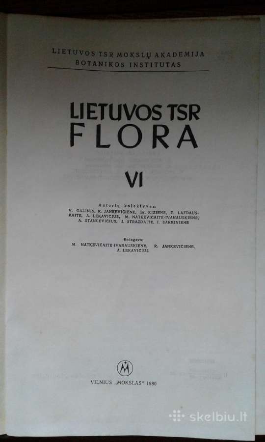 Lietuvos tsr flora ,6 tomas - nuotraukos Nr. 2