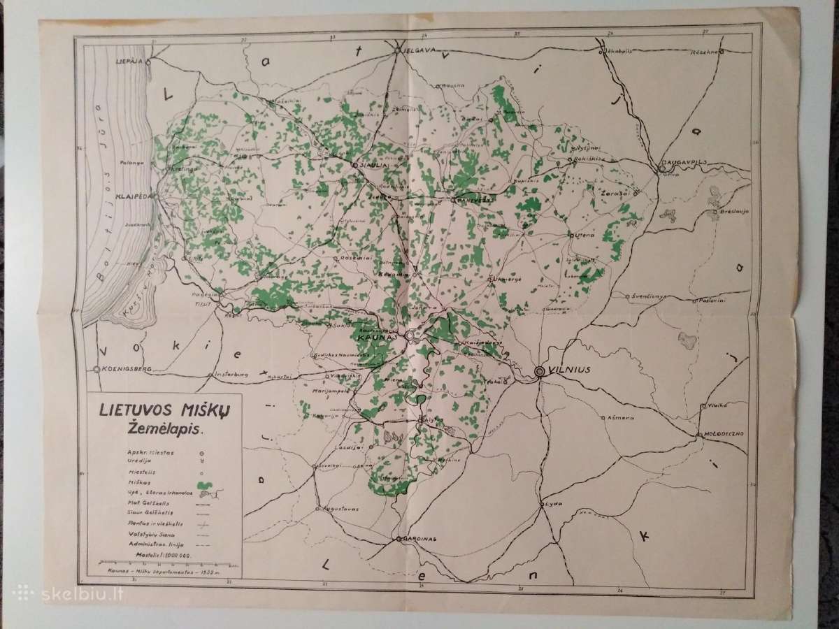 Tarpukariniai Lietuvos žemelapiai - nuotraukos Nr. 10