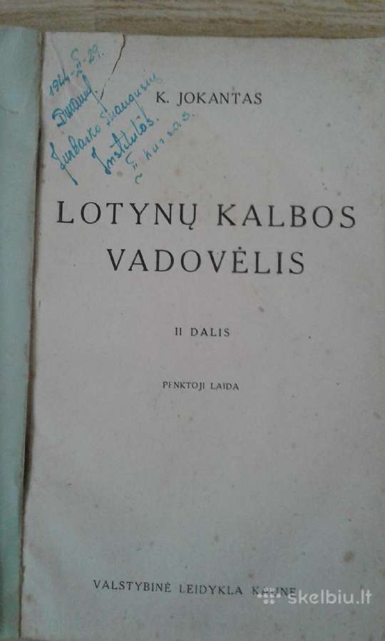 K. Jokantas -lotynų k.vadovėliai 1943 m. - nuotraukos Nr. 7