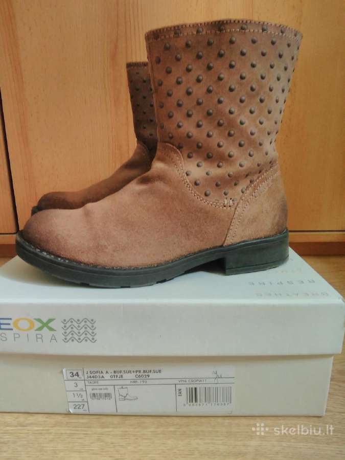 GEOX rudi, odiniai, dėvėti, 34-15€.