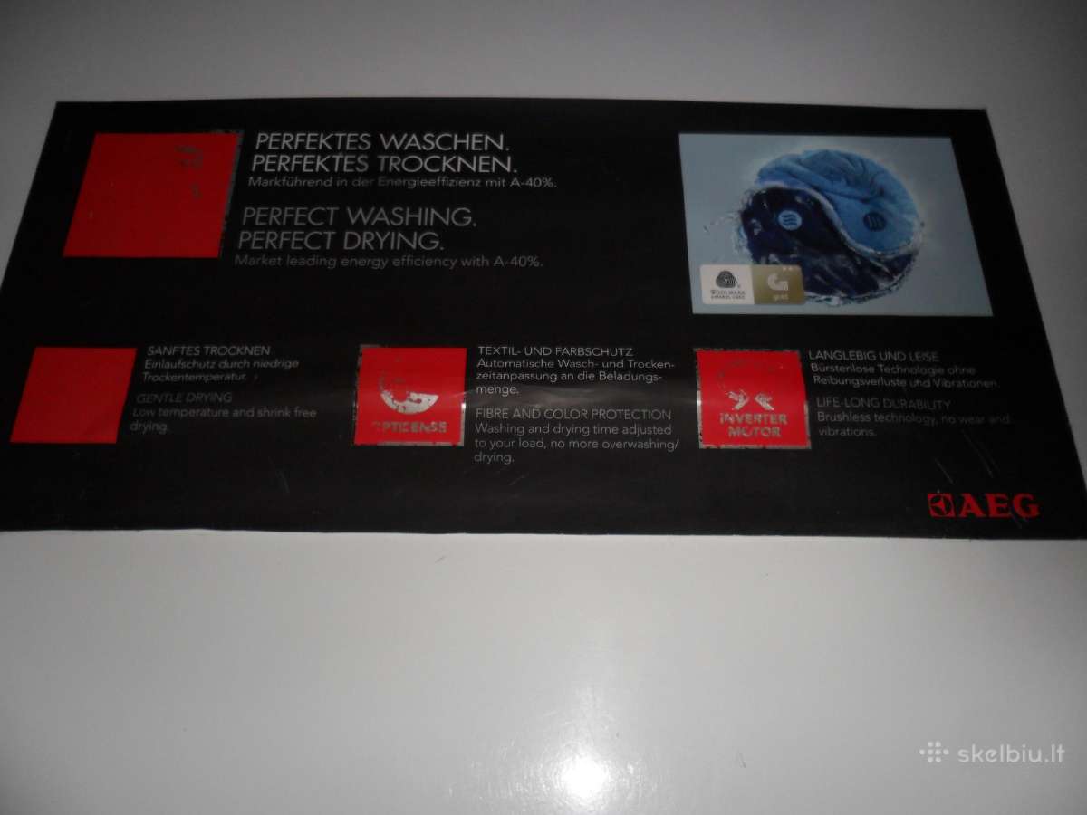 Skalbimo Masina Su Dziovykle Aeg L99696hwd - nuotraukos Nr. 6