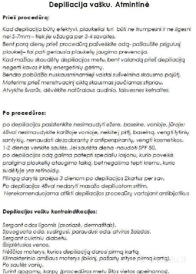 Neskausminga depiliacija Lycon vašku jam ir jai - nuotraukos Nr. 4