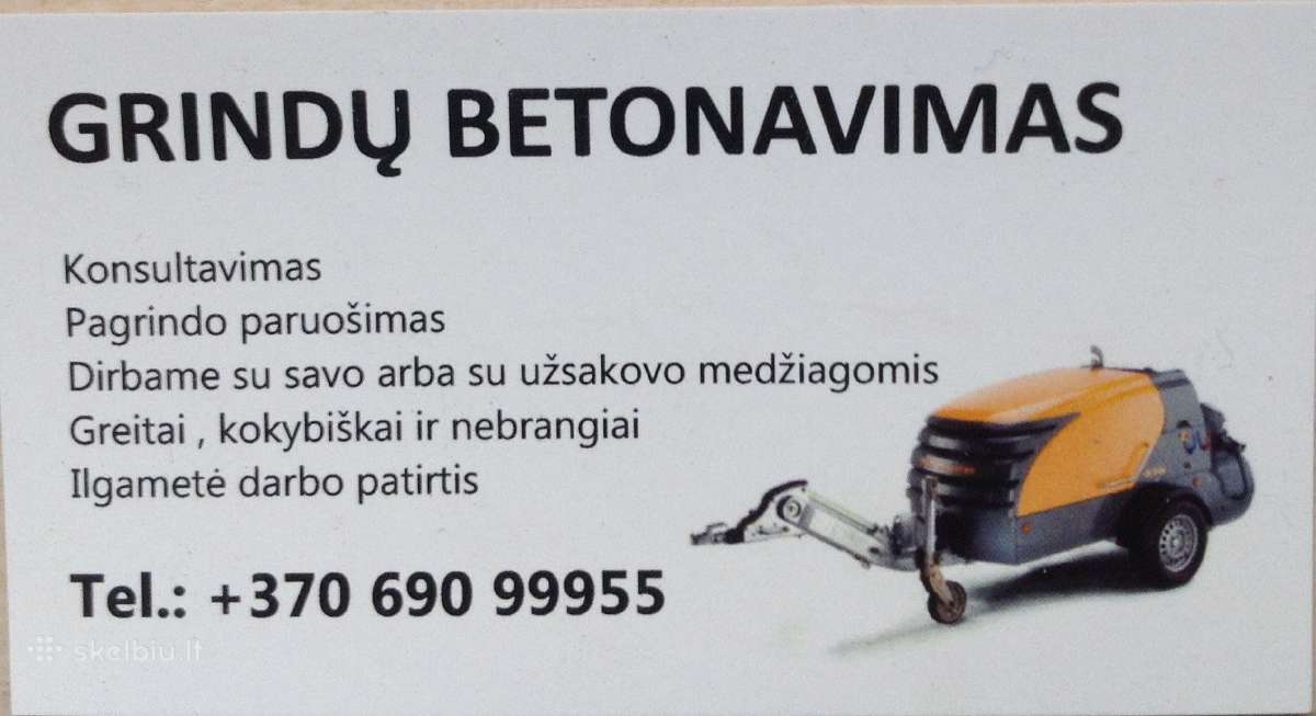 Grindų betonavimas - paruošimas