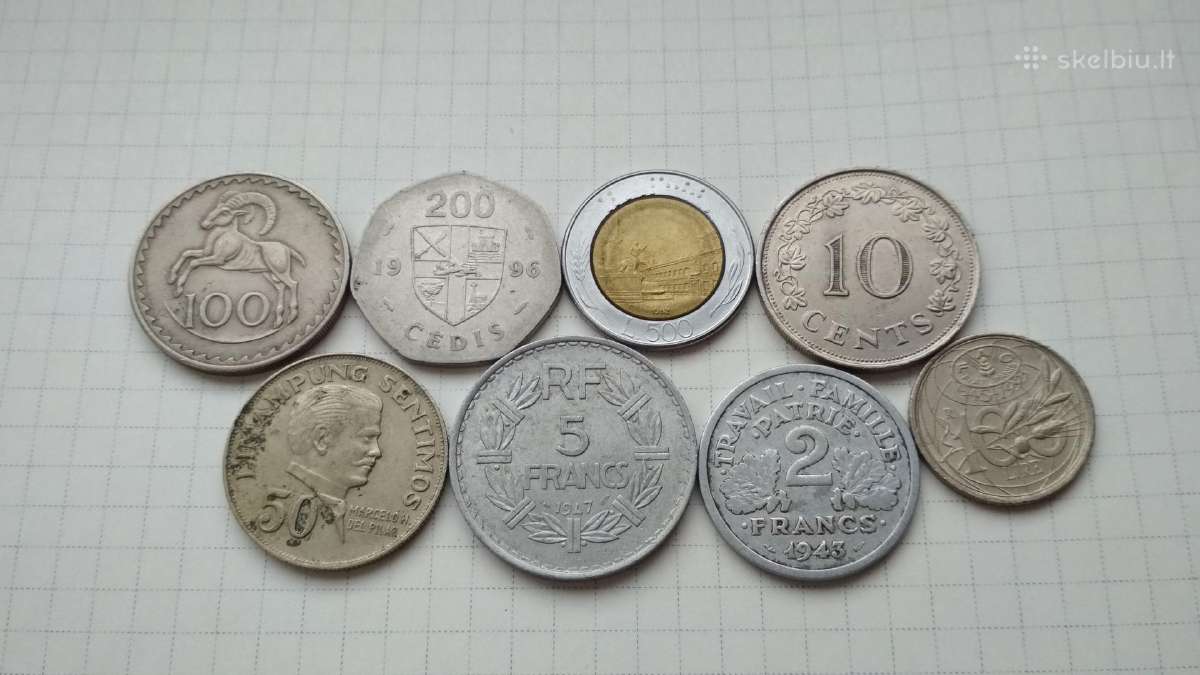 Įvairios apyvartinės monetos po 0,90€