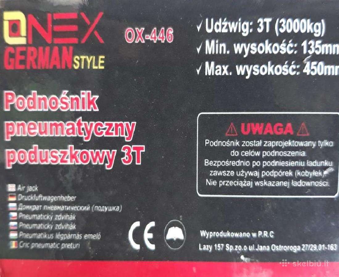 Pigiausiai Pneumatinis 3.5t Domkratas-"pūslė"! - nuotraukos Nr. 4