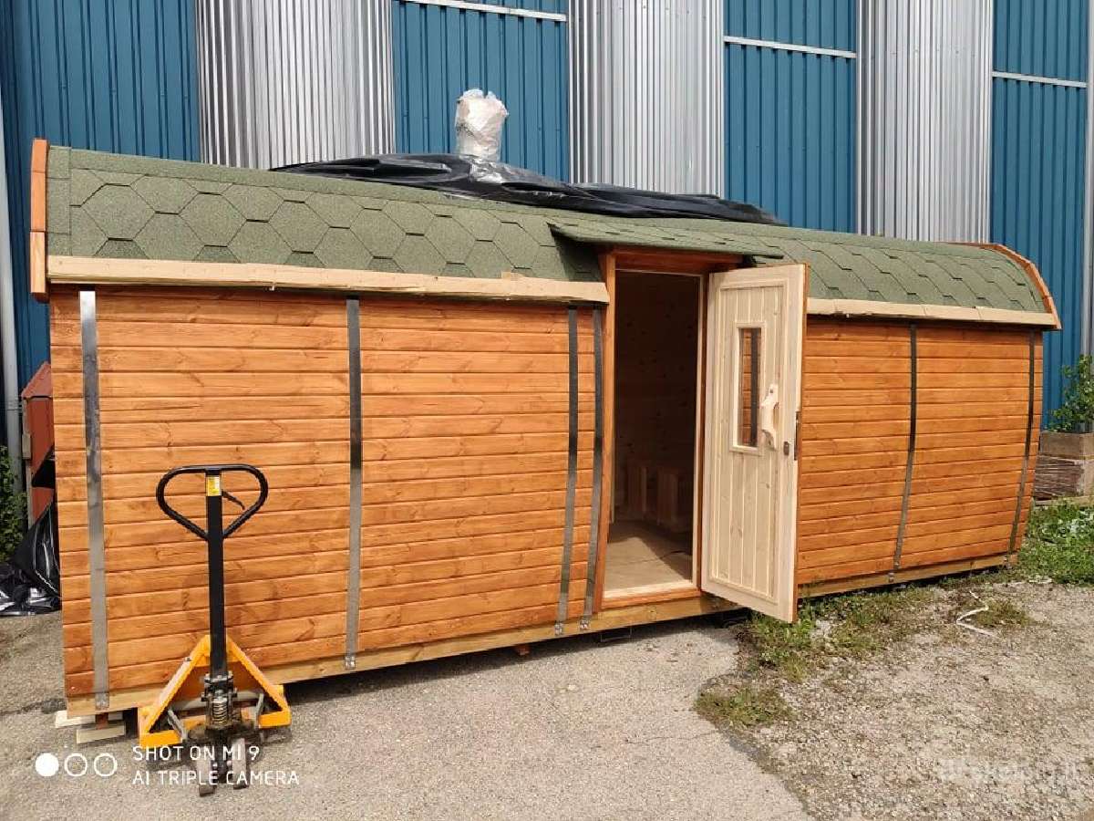 Lauko pirtis- kvadratinė sauna 6m ilgio - nuotraukos Nr. 5