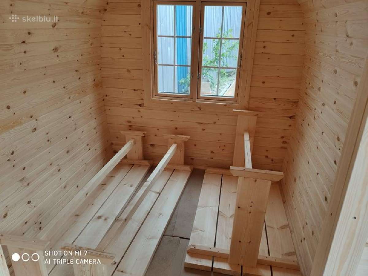 Lauko pirtis- kvadratinė sauna 6m ilgio - nuotraukos Nr. 13