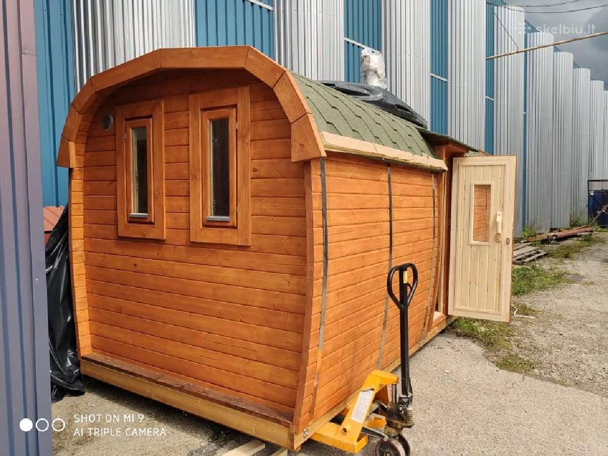 Lauko pirtis- kvadratinė sauna 6m ilgio - nuotraukos Nr. 8