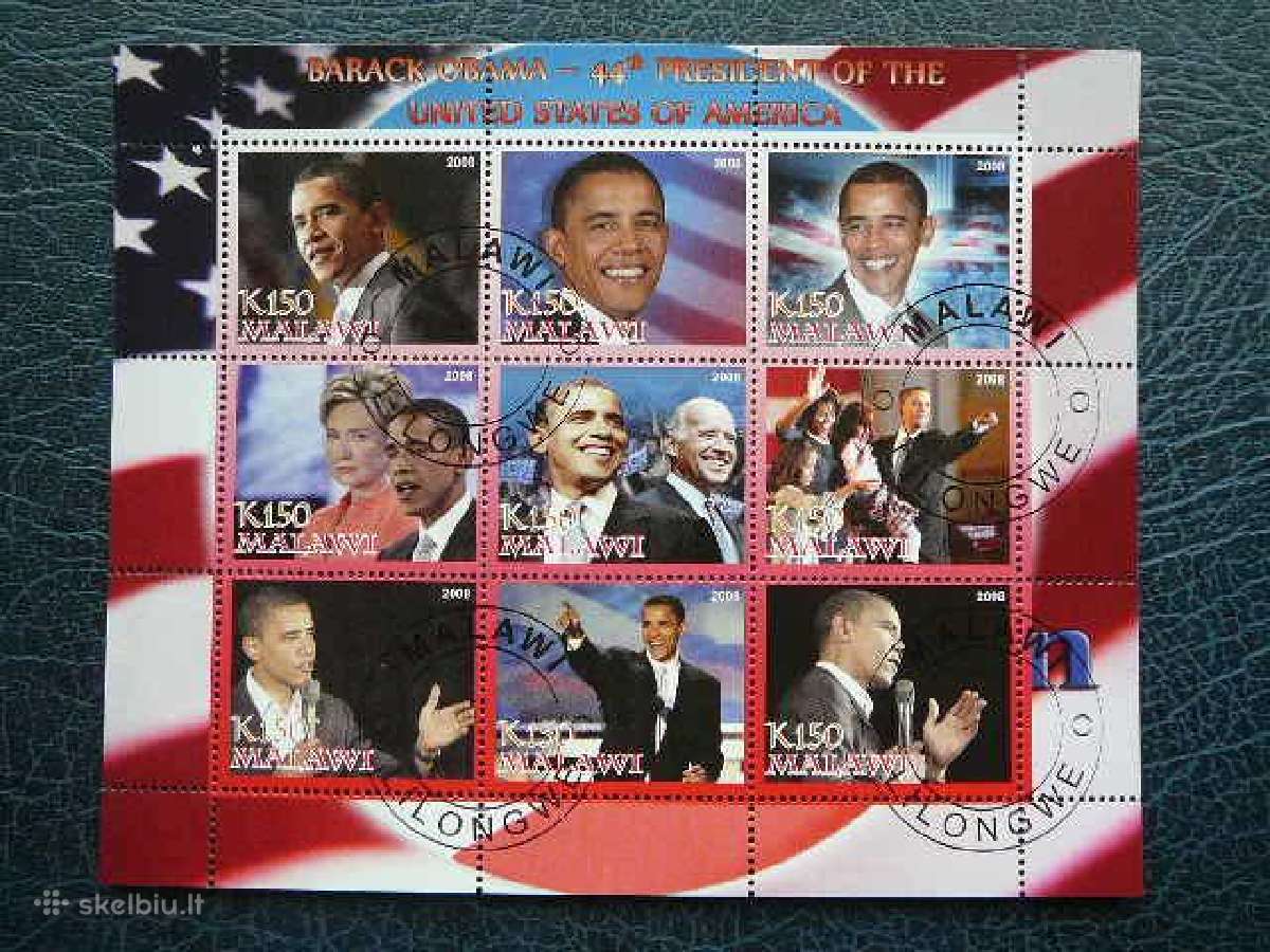 Prezidentas B. Obama Malavis 2008 antsp. s346