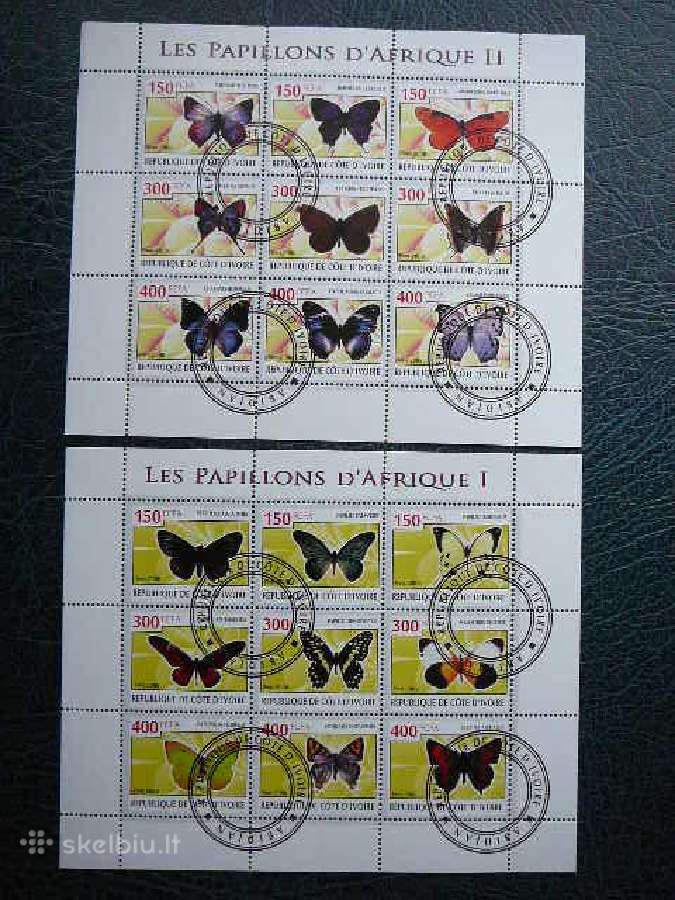 Drugeliai Ivory Coast 2009 antsp. s457/8
