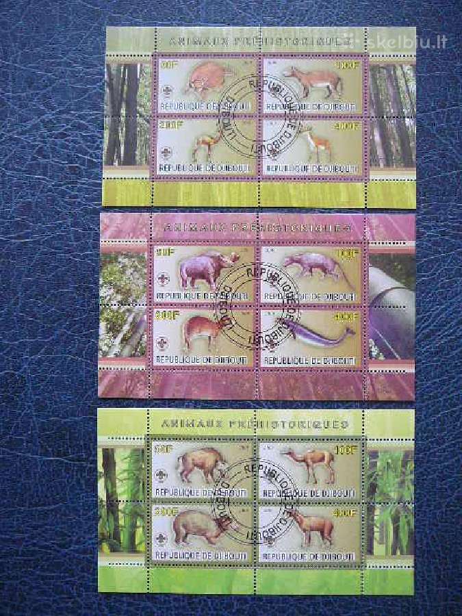 Gyvunai priesistoriniai Dzibutis 2009 antsp s561/3