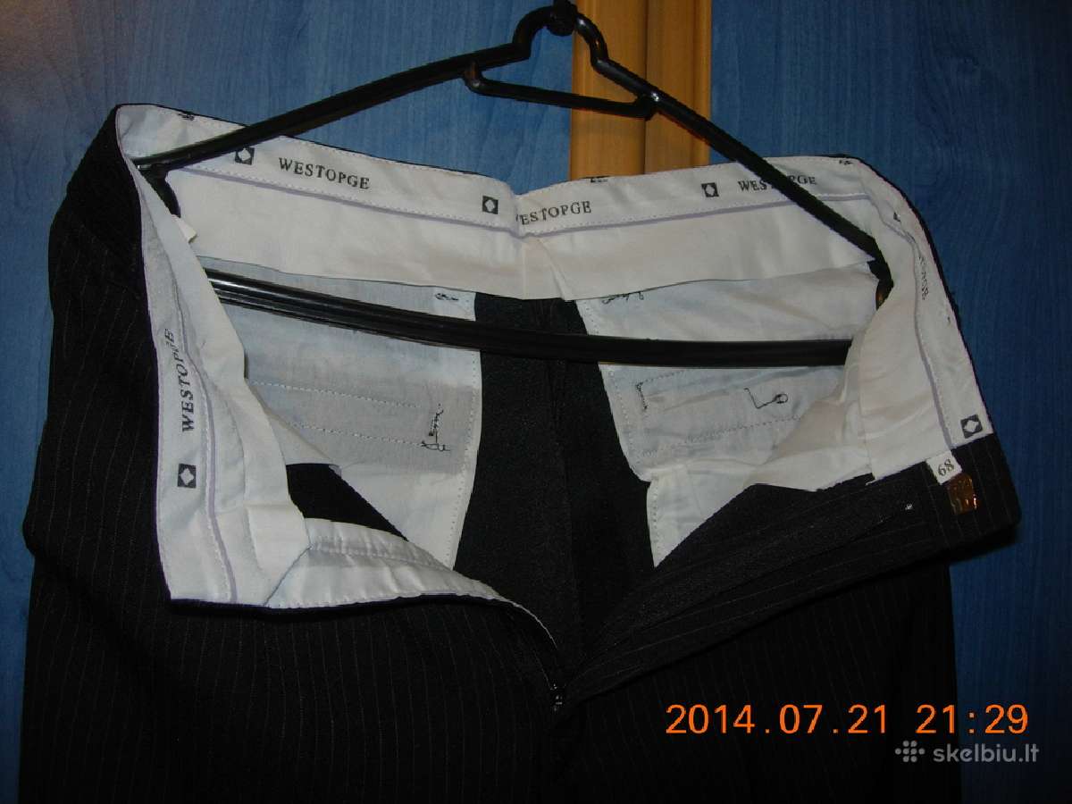 Kostiumas 3-jų dalių 164-178cm ugiui 40eur, kelnės - nuotraukos Nr. 6