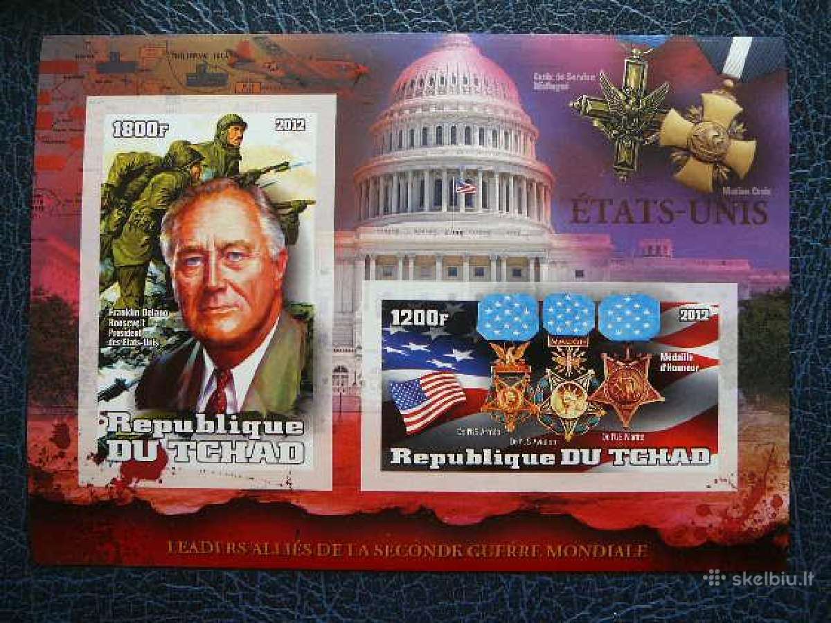 Karas Lyderiai F. Ruzveltas JAV Ordinai Mnh t1217b