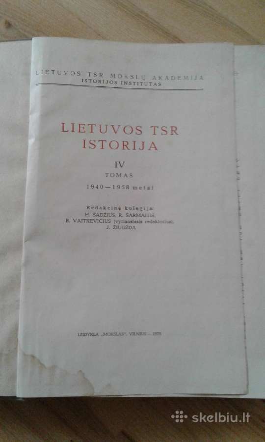 Lietuvos tsr istorija -4tomas -1975 m. - nuotraukos Nr. 2
