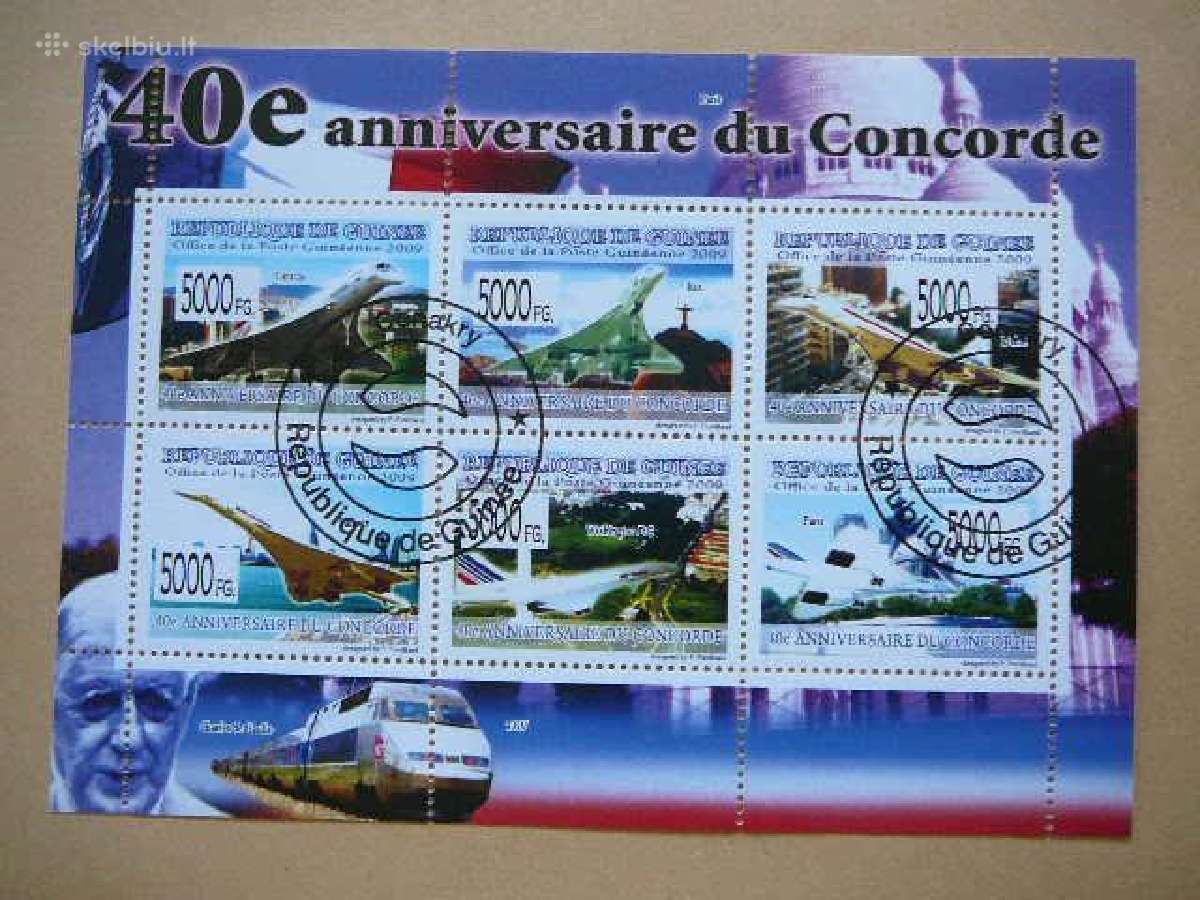 Lektuvai Concorde Gvineja 2009 antsp. gvn10